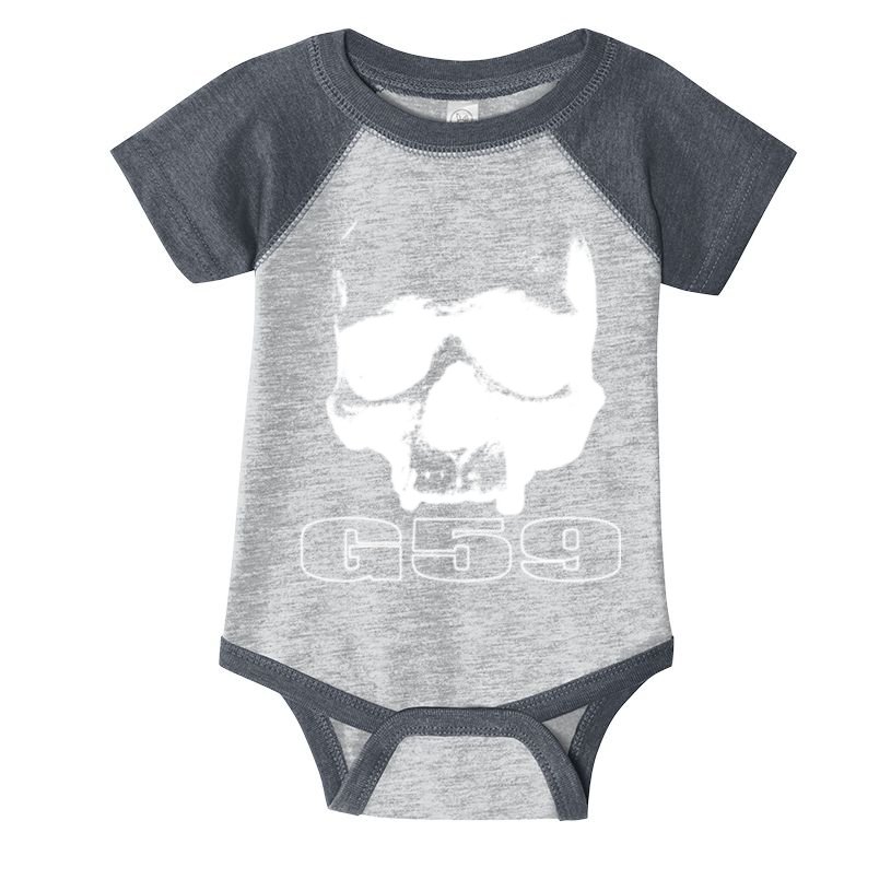 Skull Head G59 Greyday 2 Sides Infant Baby Jersey Bodysuit