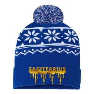 Sagittarius Horoscope Geometric Zodiac Birthday Astrology Cool Gift USA-Made Snowflake Beanie