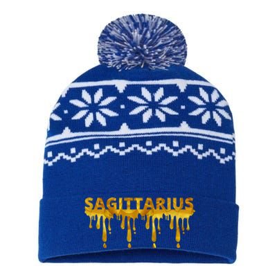 Sagittarius Horoscope Geometric Zodiac Birthday Astrology Cool Gift USA-Made Snowflake Beanie