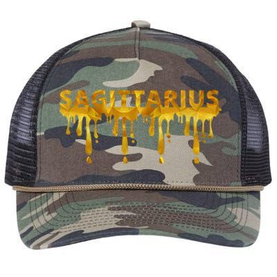 Sagittarius Horoscope Geometric Zodiac Birthday Astrology Cool Gift Retro Rope Trucker Hat Cap