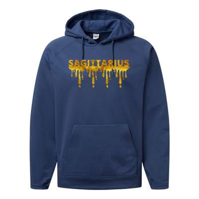 Sagittarius Horoscope Geometric Zodiac Birthday Astrology Cool Gift Performance Fleece Hoodie