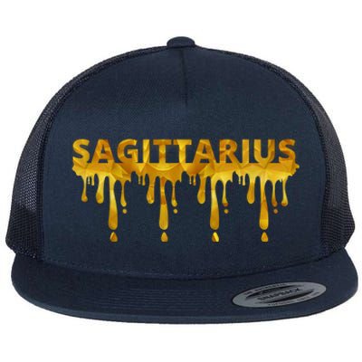 Sagittarius Horoscope Geometric Zodiac Birthday Astrology Cool Gift Flat Bill Trucker Hat