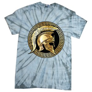 Spartan Helmet Gold Gladiator Sparta Greek Gym Workout Tie-Dye T-Shirt