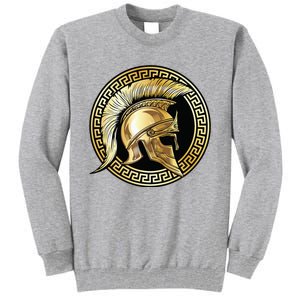 Spartan Helmet Gold Gladiator Sparta Greek Gym Workout Tall Sweatshirt