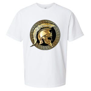 Spartan Helmet Gold Gladiator Sparta Greek Gym Workout Sueded Cloud Jersey T-Shirt