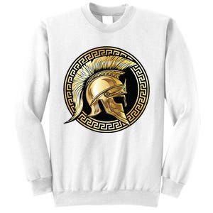 Spartan Helmet Gold Gladiator Sparta Greek Gym Workout Sweatshirt