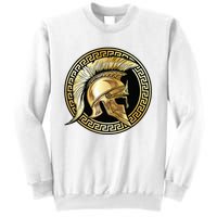 Spartan Helmet Gold Gladiator Sparta Greek Gym Workout Sweatshirt