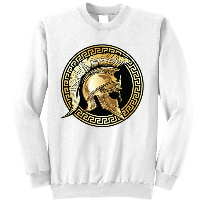 Spartan Helmet Gold Gladiator Sparta Greek Gym Workout Sweatshirt