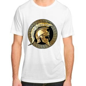 Spartan Helmet Gold Gladiator Sparta Greek Gym Workout Adult ChromaSoft Performance T-Shirt