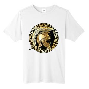 Spartan Helmet Gold Gladiator Sparta Greek Gym Workout Tall Fusion ChromaSoft Performance T-Shirt