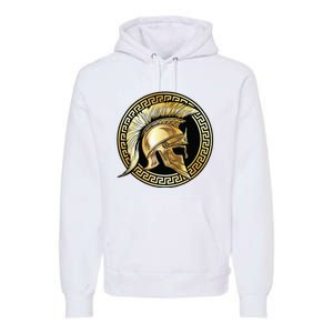 Spartan Helmet Gold Gladiator Sparta Greek Gym Workout Premium Hoodie