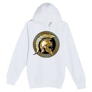 Spartan Helmet Gold Gladiator Sparta Greek Gym Workout Premium Pullover Hoodie