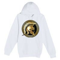 Spartan Helmet Gold Gladiator Sparta Greek Gym Workout Premium Pullover Hoodie