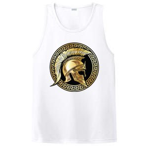 Spartan Helmet Gold Gladiator Sparta Greek Gym Workout PosiCharge Competitor Tank