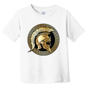 Spartan Helmet Gold Gladiator Sparta Greek Gym Workout Toddler T-Shirt