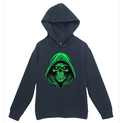 Scary Hooded Green Skull Head Creepy Halloween Costume Urban Pullover Hoodie