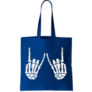 Skeleton Hand Gestures Rock Skeleton Hands Halloween Cool Gift Tote Bag