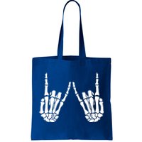 Skeleton Hand Gestures Rock Skeleton Hands Halloween Cool Gift Tote Bag