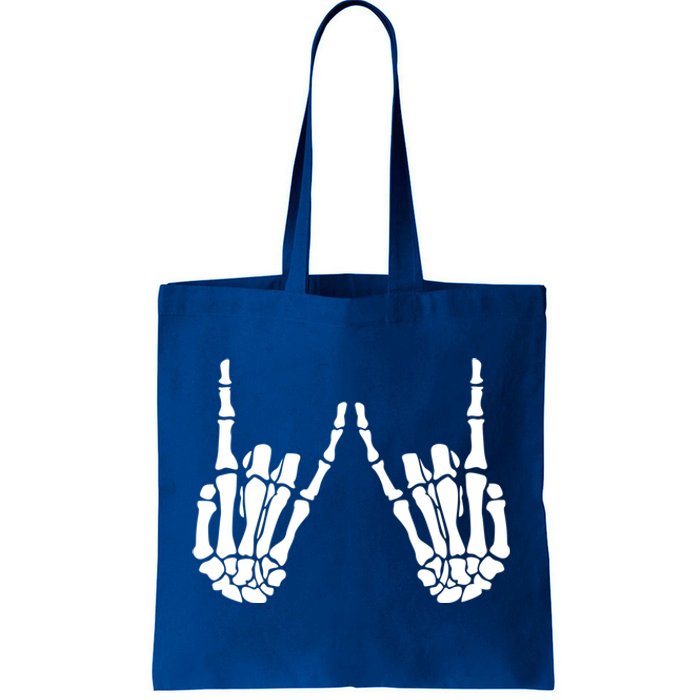 Skeleton Hand Gestures Rock Skeleton Hands Halloween Cool Gift Tote Bag