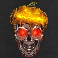 Spooky Halloween Glowing Pumpkin Skull Face Adult Drive Performance Visor