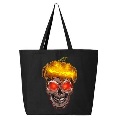 Spooky Halloween Glowing Pumpkin Skull Face 25L Jumbo Tote