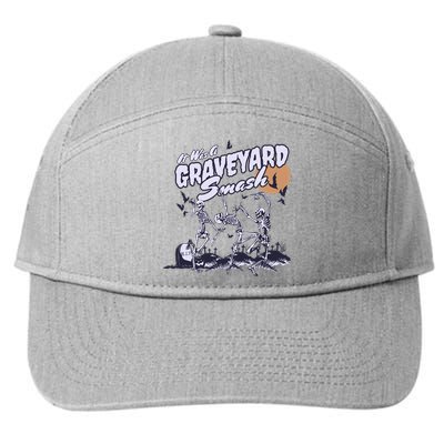 Skeleton Halloween Graveyard Smash 7-Panel Snapback Hat