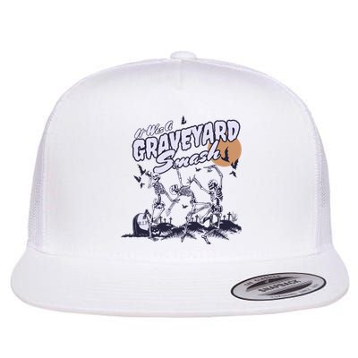 Skeleton Halloween Graveyard Smash Flat Bill Trucker Hat