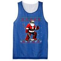 Santa Hockey Goalie Ugly Christmas Gift Mesh Reversible Basketball Jersey Tank