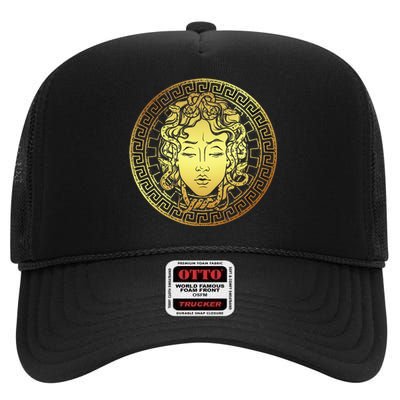 Snake Head Greek Mythology Ancient Myth  High Crown Mesh Back Trucker Hat