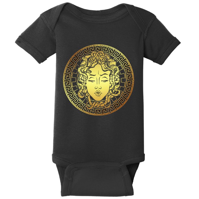 Snake Head Greek Mythology Ancient Myth  Baby Bodysuit