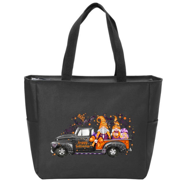 Spooky Halloween Gnome Squad Truck Zip Tote Bag
