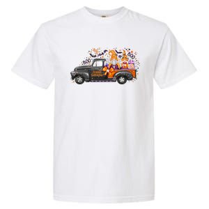 Spooky Halloween Gnome Squad Truck Garment-Dyed Heavyweight T-Shirt