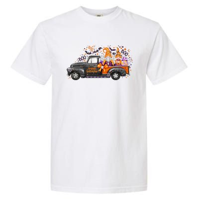 Spooky Halloween Gnome Squad Truck Garment-Dyed Heavyweight T-Shirt