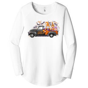 Spooky Halloween Gnome Squad Truck Women's Perfect Tri Tunic Long Sleeve Shirt