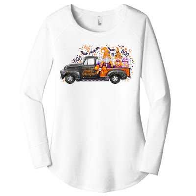 Spooky Halloween Gnome Squad Truck Women's Perfect Tri Tunic Long Sleeve Shirt