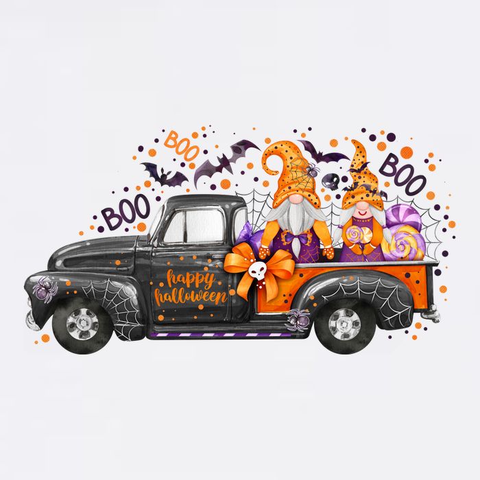 Spooky Halloween Gnome Squad Truck Flatbill Hat