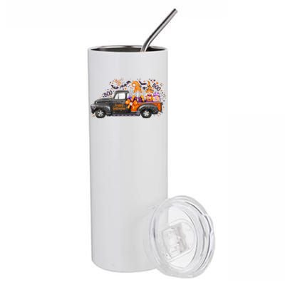 Spooky Halloween Gnome Squad Truck Stainless Steel Tumbler