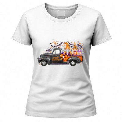 Spooky Halloween Gnome Squad Truck Women's T-Shirt