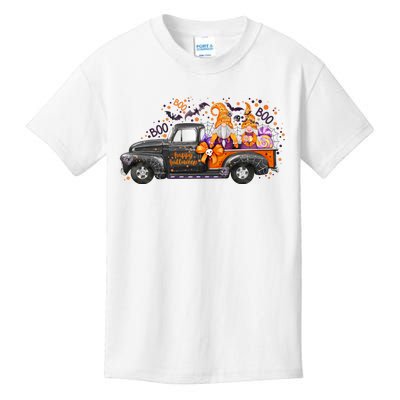 Spooky Halloween Gnome Squad Truck Kids T-Shirt