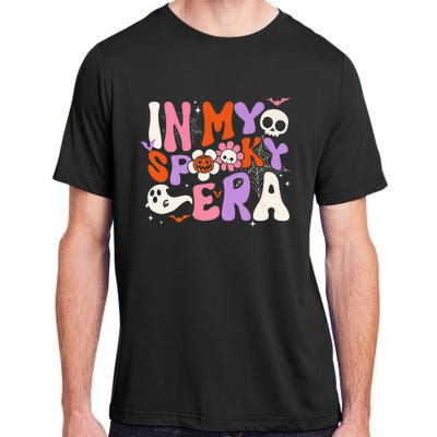 Scary Horror Ghost Groovy In My Spooky Era Retro Halloween Adult ChromaSoft Performance T-Shirt