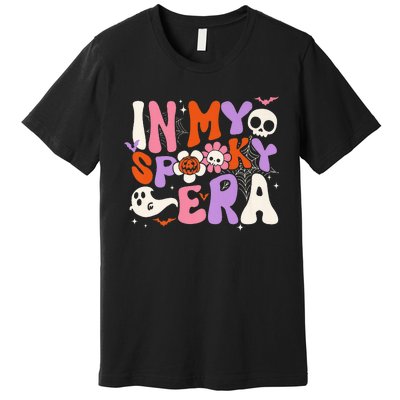 Scary Horror Ghost Groovy In My Spooky Era Retro Halloween Premium T-Shirt