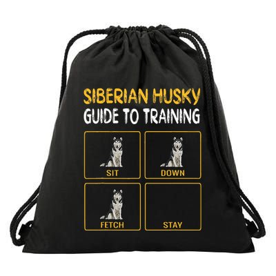 Siberian Husky Guide To Training Dog Obedience Drawstring Bag