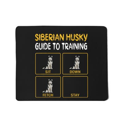 Siberian Husky Guide To Training Dog Obedience Mousepad