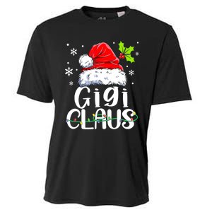 Santa Hat Gigi Claus Elf Funny Ugly Christmas Sweater Cooling Performance Crew T-Shirt