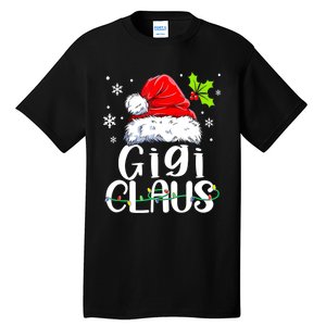 Santa Hat Gigi Claus Elf Funny Ugly Christmas Sweater Tall T-Shirt