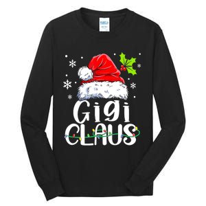 Santa Hat Gigi Claus Elf Funny Ugly Christmas Sweater Tall Long Sleeve T-Shirt