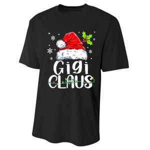 Santa Hat Gigi Claus Elf Funny Ugly Christmas Sweater Performance Sprint T-Shirt