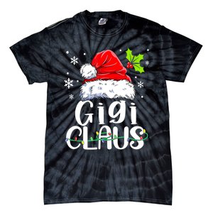 Santa Hat Gigi Claus Elf Funny Ugly Christmas Sweater Tie-Dye T-Shirt