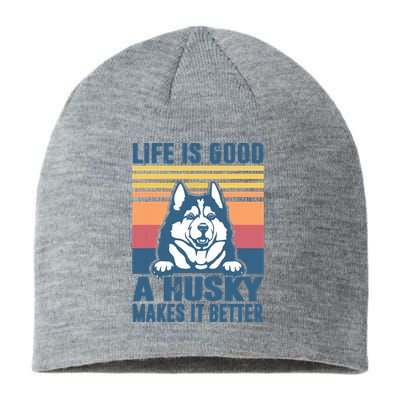 Siberian Husky Gifts For Women Men Husky Dog Dad Dog Mom Sustainable Beanie