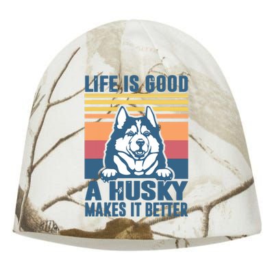 Siberian Husky Gifts For Women Men Husky Dog Dad Dog Mom Kati - Camo Knit Beanie